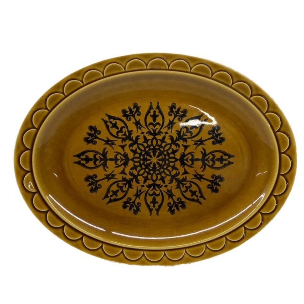 Vintage Castilian Dinnerware Oval Serving Tray Plate Made in USA - 11.5" x 9"